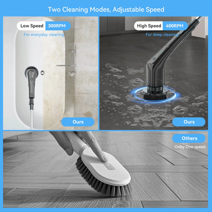 Electric Spin Scrubber Cleaning Brush Bath Brushes Sponges Scrubbers Floor Scrubber Machine With Extension Handle Adaptive Brush